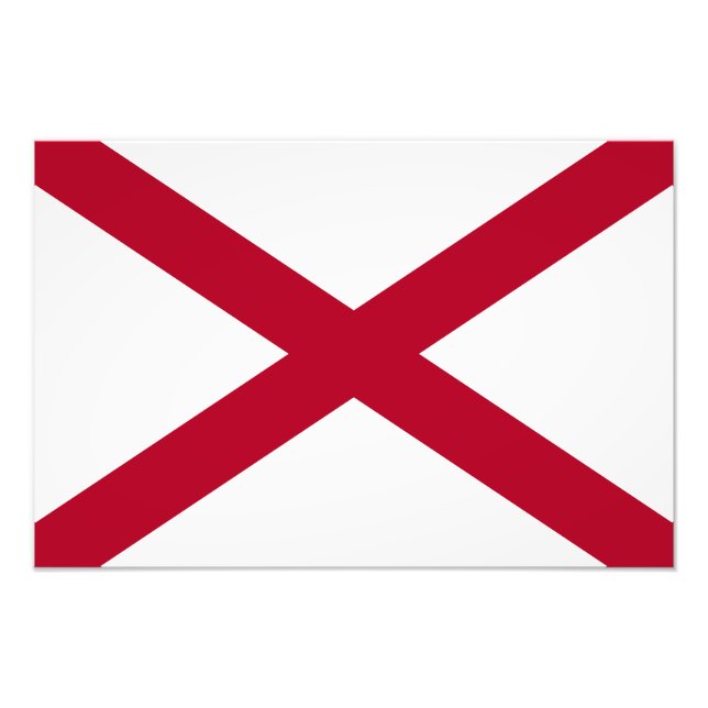 Staatsflagge Alabama Fotodruck (Vorne)