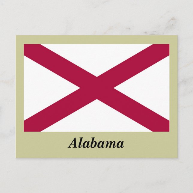Staatsflagge Alabama Postkarte (Vorderseite)