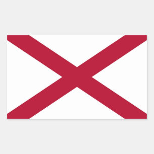 Staatsflagge Alabama Rechteckiger Aufkleber