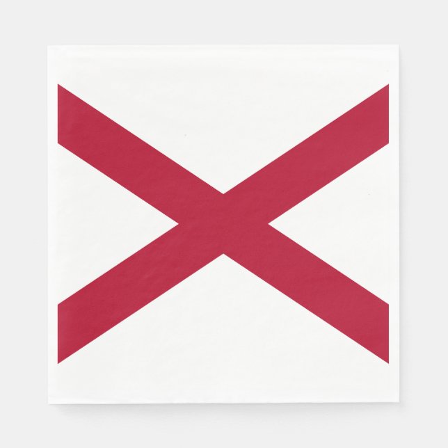 Staatsflagge Alabama Serviette (Vorderseite)