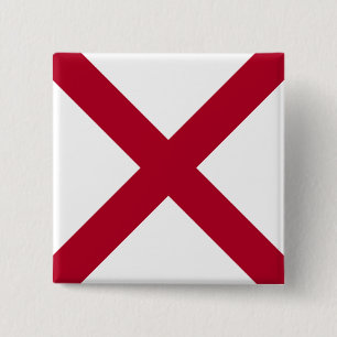 Staatsflagge Alabama, St. Andrew Crimson Cross Button