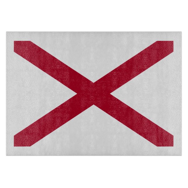 Staatsflagge Alabama, St. Andrew Crimson Cross Schneidebrett (Vorderseite)