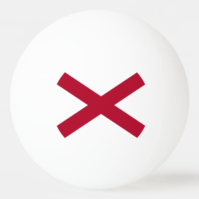 Staatsflagge Alabama Tischtennisball (Rückseite)