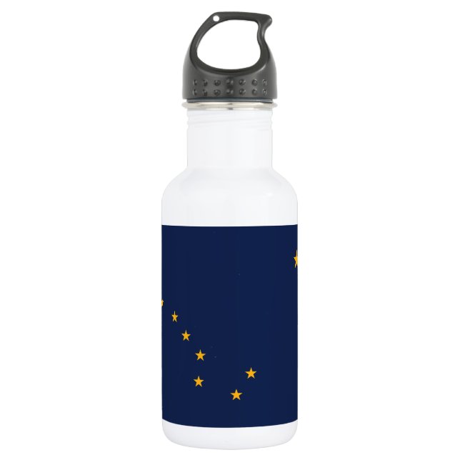 Staatsflagge Alaska Edelstahlflasche (Vorderseite)