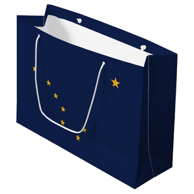Staatsflagge Alaska Große Geschenktüte (Vorderseite Schrägansicht)