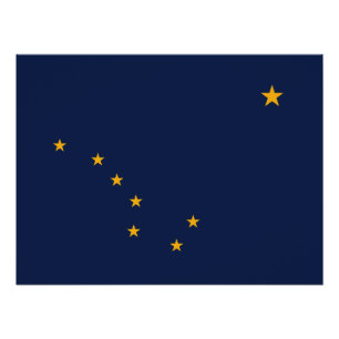 Staatsflagge Alaska Poster