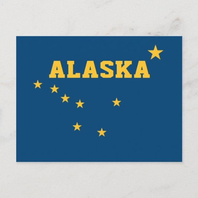 Staatsflagge Alaska Postkarte (Vorderseite)