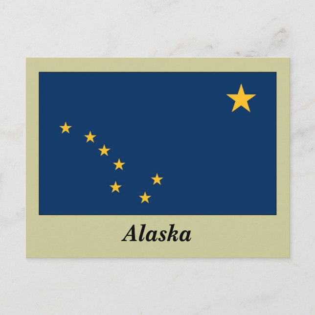 Staatsflagge Alaska Postkarte (Vorderseite)