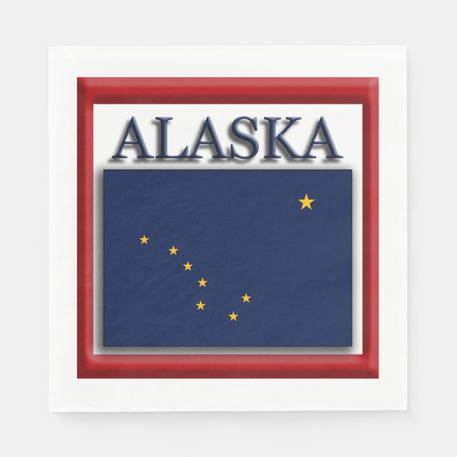 Staatsflagge Alaska Serviette (Vorderseite)