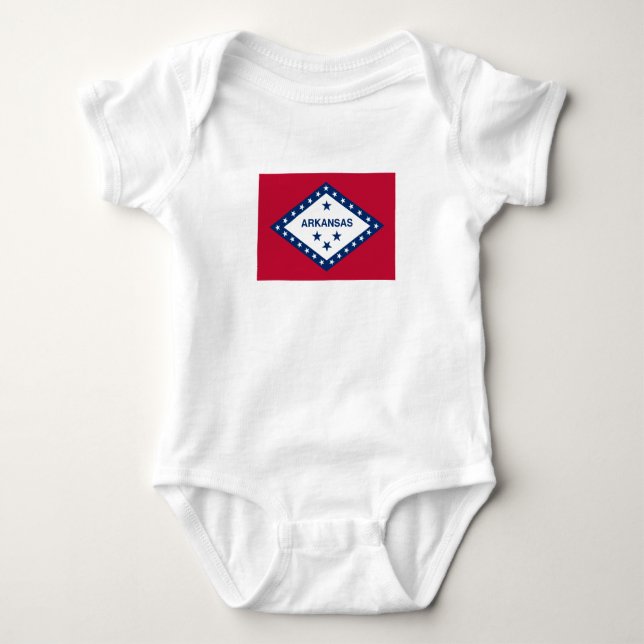 Staatsflagge Arkansas Baby Strampler (Vorderseite)