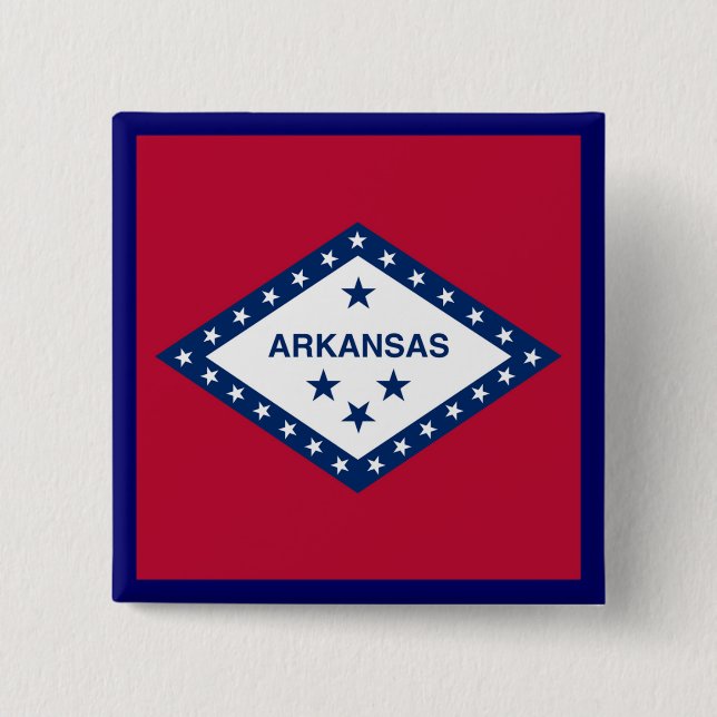 Staatsflagge Arkansas Button (Vorderseite)