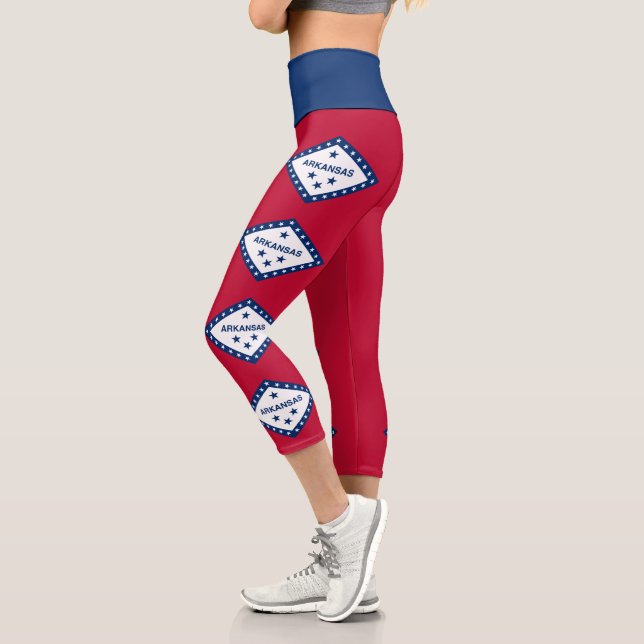 Staatsflagge Arkansas Capri Leggings (Links)