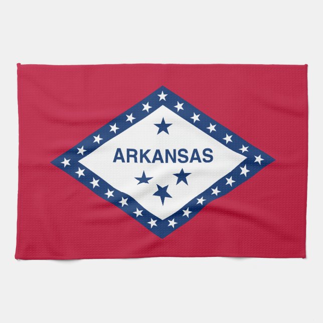 Staatsflagge Arkansas Geschirrtuch (Horizontal)
