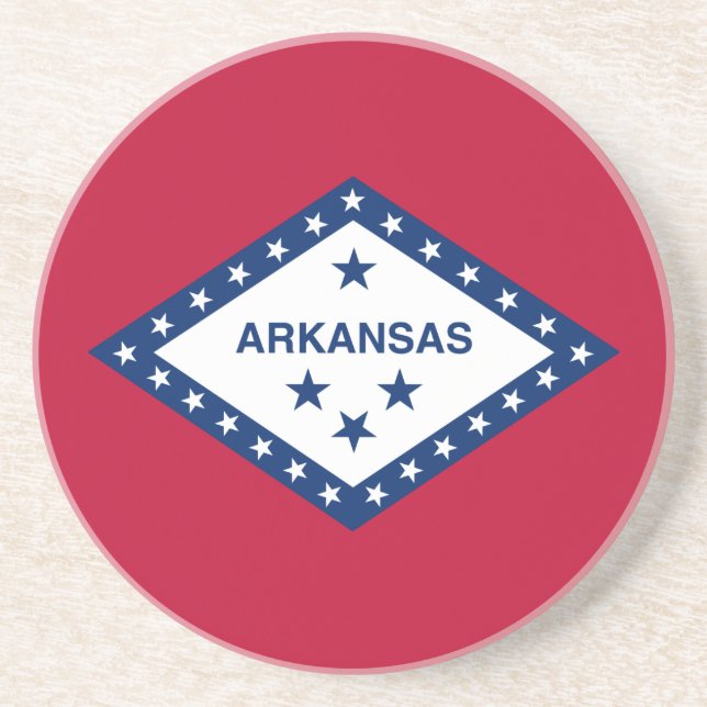 Staatsflagge Arkansas Getränkeuntersetzer (Vorne)