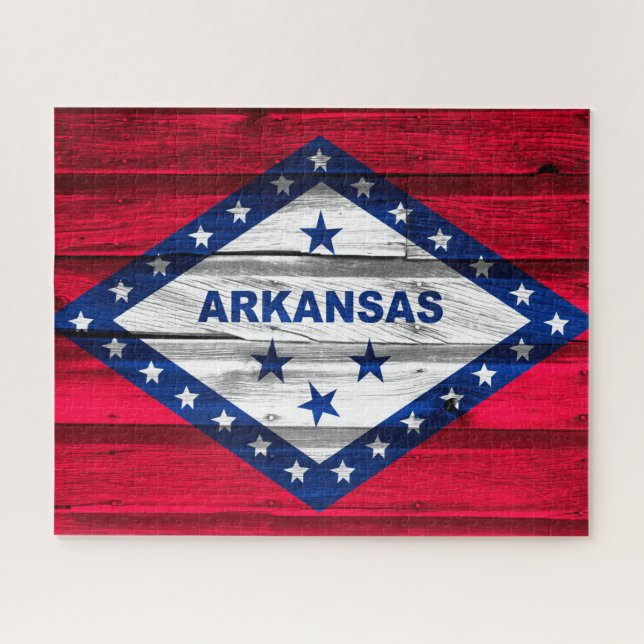 Staatsflagge Arkansas Grunge (Horizontal)