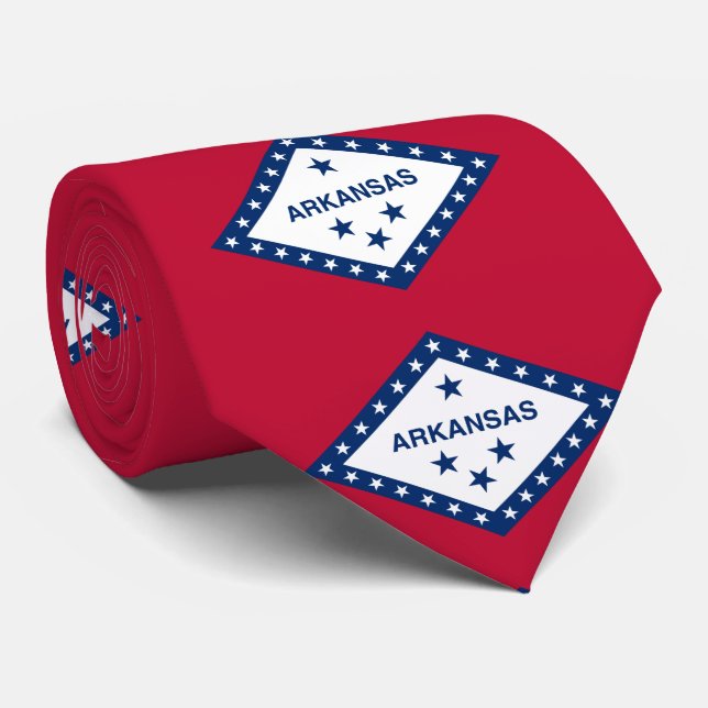 Staatsflagge Arkansas Krawatte (Gerollt)