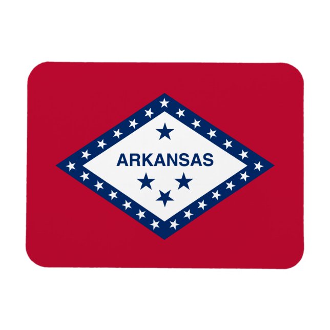 Staatsflagge Arkansas Magnet (Horizontal)