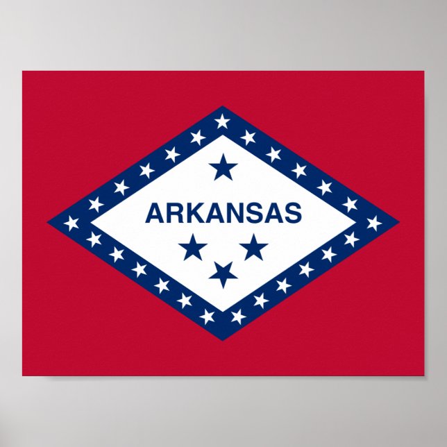 Staatsflagge Arkansas Poster (Vorne)