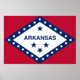 Staatsflagge Arkansas Poster
