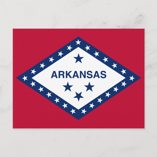 Staatsflagge Arkansas Postkarte (Vorderseite)