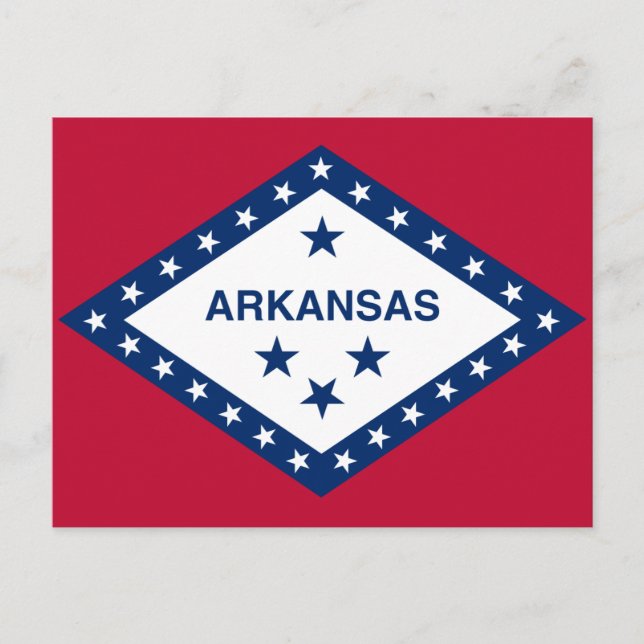 Staatsflagge Arkansas Postkarte (Vorderseite)