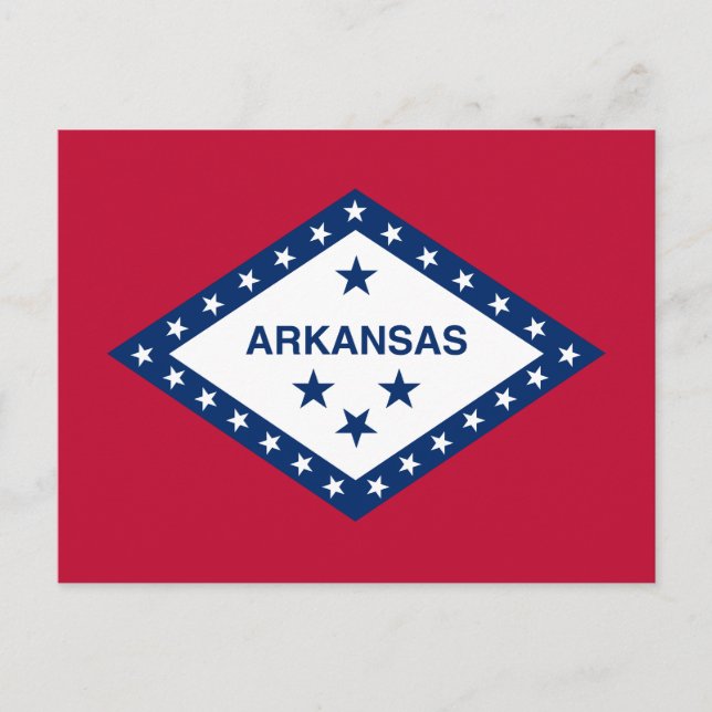 Staatsflagge Arkansas Postkarte (Vorderseite)
