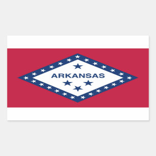Staatsflagge Arkansas Rechteckiger Aufkleber