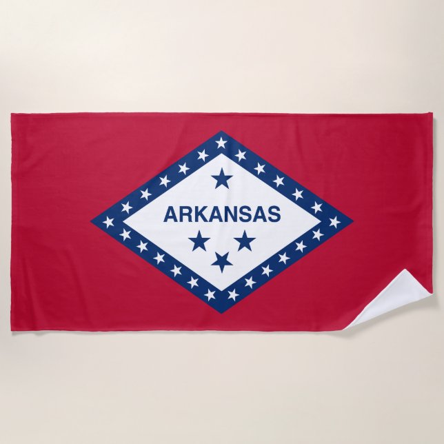 Staatsflagge Arkansas Strandtuch (Vorderseite)