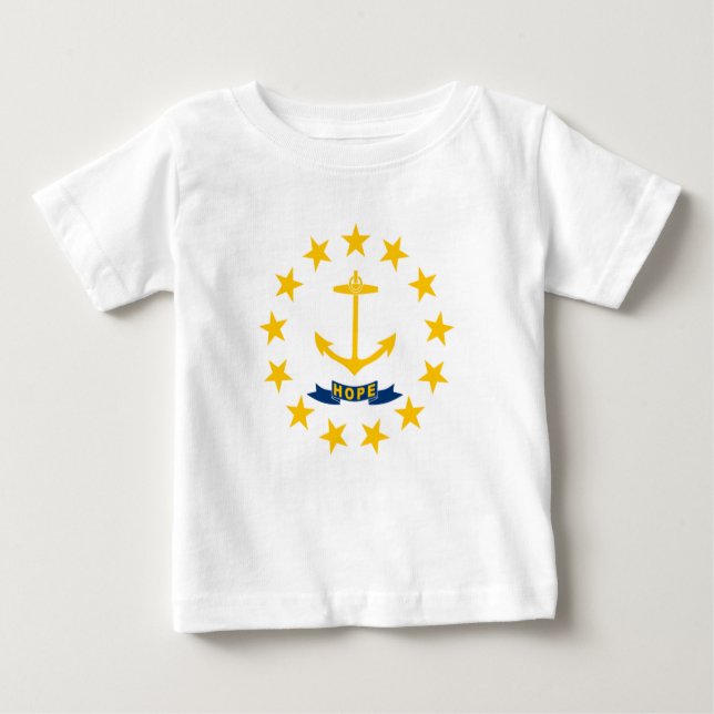 Staatsflagge auf der Insel Rhode Baby T-shirt (Vorderseite)
