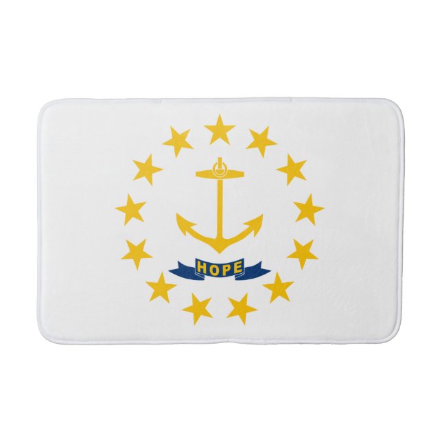 Staatsflagge auf der Insel Rhode Badematte (Vorderseite)