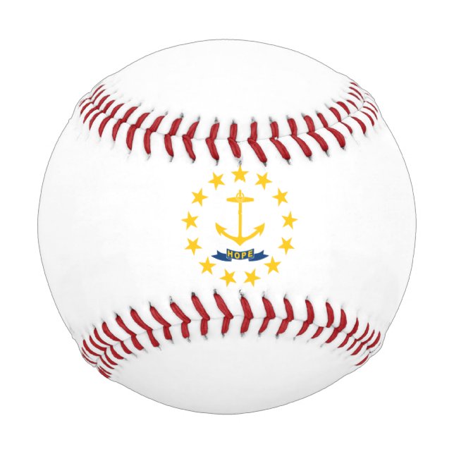 Staatsflagge auf der Insel Rhode Baseball (Vorderseite)