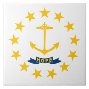 Staatsflagge auf der Insel Rhode Fliese