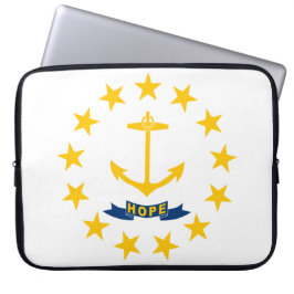 Staatsflagge auf der Insel Rhode Laptopschutzhülle