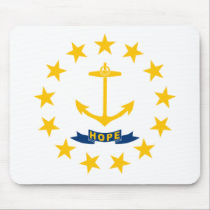 Staatsflagge auf der Insel Rhode Mousepad