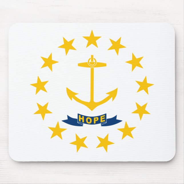 Staatsflagge auf der Insel Rhode Mousepad (Vorne)