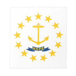 Staatsflagge auf der Insel Rhode Notizblock