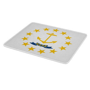 Staatsflagge auf der Insel Rhode Schneidebrett