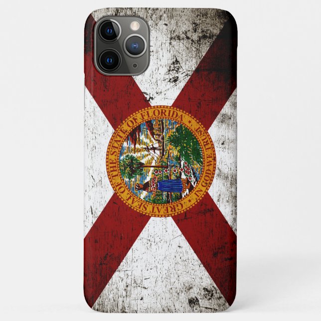 Staatsflagge "Black Grunge Florida" Case-Mate iPhone Hülle (Rückseite)