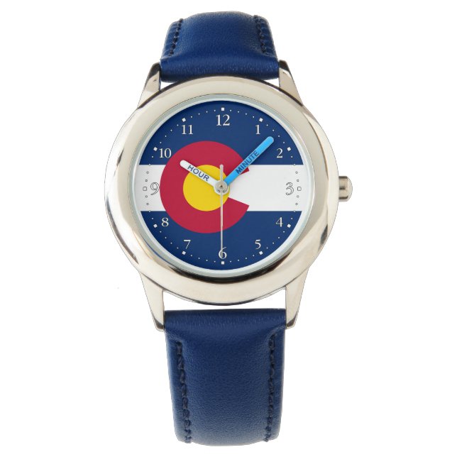 Staatsflagge Colorado Armbanduhr (Vorderseite)