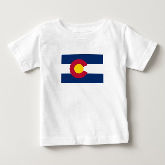 Staatsflagge Colorado Baby T-shirt (Vorderseite)