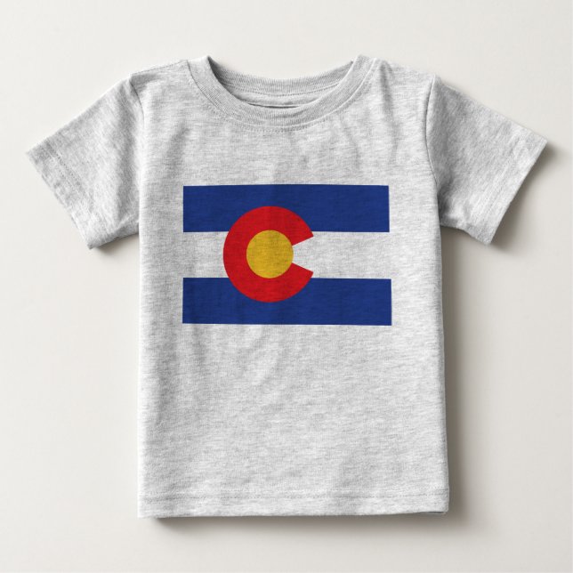 Staatsflagge Colorado Baby T-shirt (Vorderseite)
