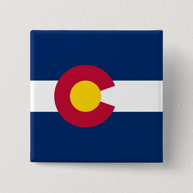 Staatsflagge Colorado Button (Vorderseite)