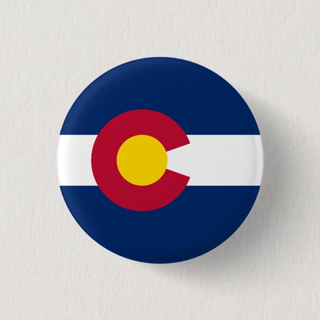 Staatsflagge Colorado Button (Vorderseite)