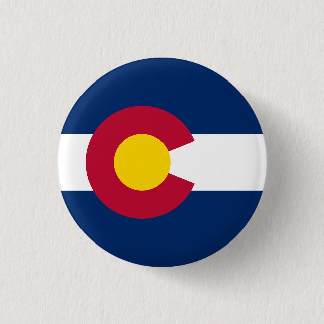 Staatsflagge Colorado Button (Vorderseite)