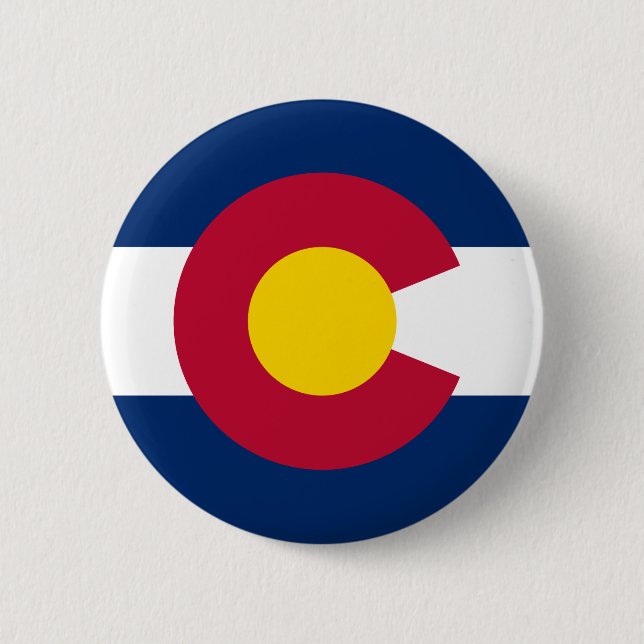 Staatsflagge Colorado Button (Vorderseite)