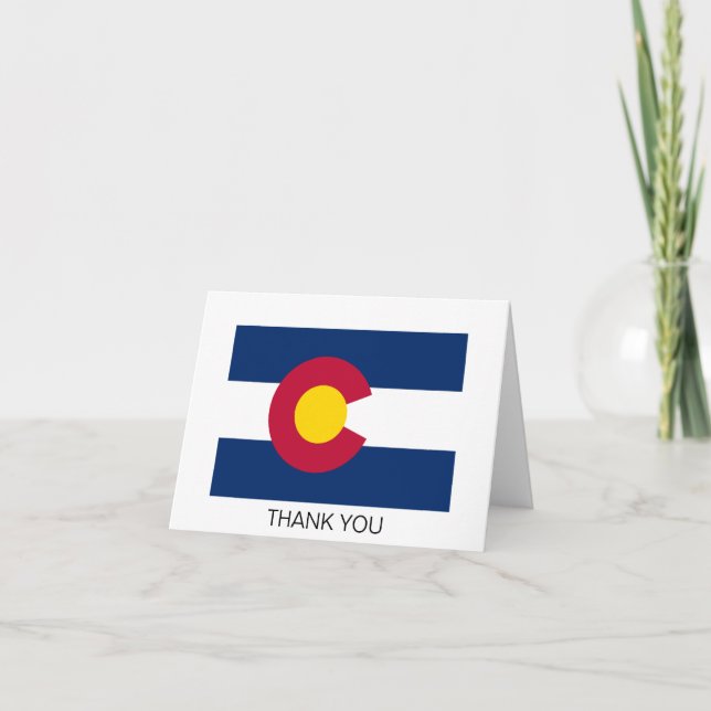Staatsflagge Colorado Dankeskarte (Vorderseite)