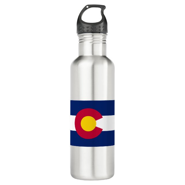 Staatsflagge Colorado Edelstahlflasche (Vorderseite)