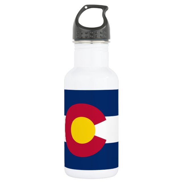 Staatsflagge Colorado Edelstahlflasche (Vorderseite)
