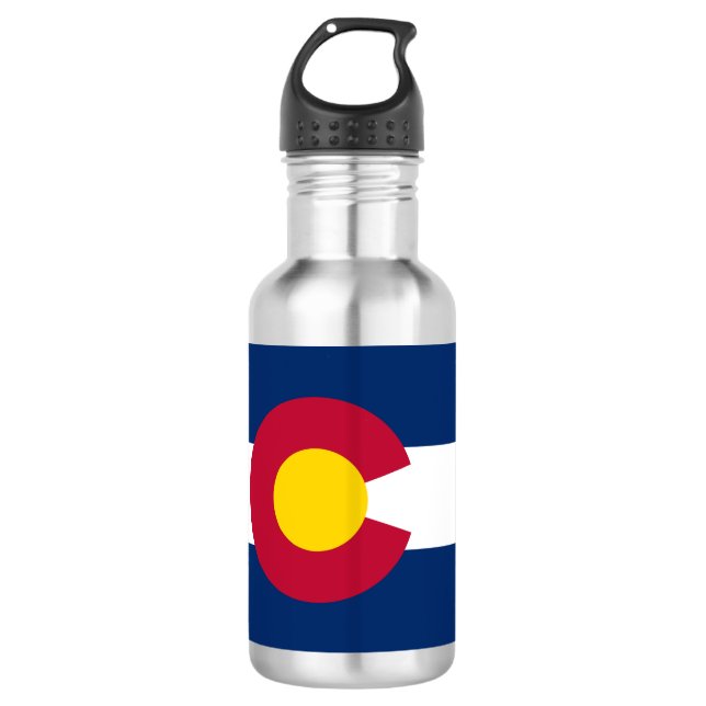 Staatsflagge Colorado Edelstahlflasche (Vorderseite)