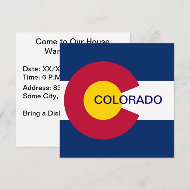 Staatsflagge Colorado Einladung (Vorne/Hinten)